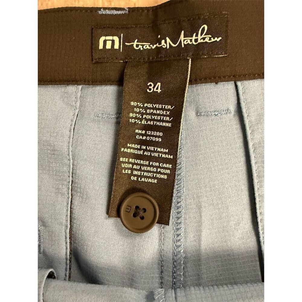 Travis Mathew Men's Golf Shorts Blue Size 34 Casual Dressy spring summer NWT - Picture 6 of 6